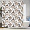 Modern Black White Tiger Print Shower Curtain Waterproof Bathroom Decor for Kids Room Home Decoration
