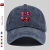 pc Cute and Fun Cherry Print Baseball Cap Adorable Sun Hat Trucker Decorative Hat with Adjustable Strap Papa Hat Street Ska