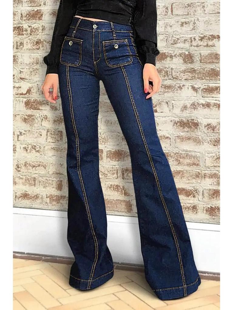 2026 Spring Retro High-Waisted Micro-Flare Slimming Women's Jeans