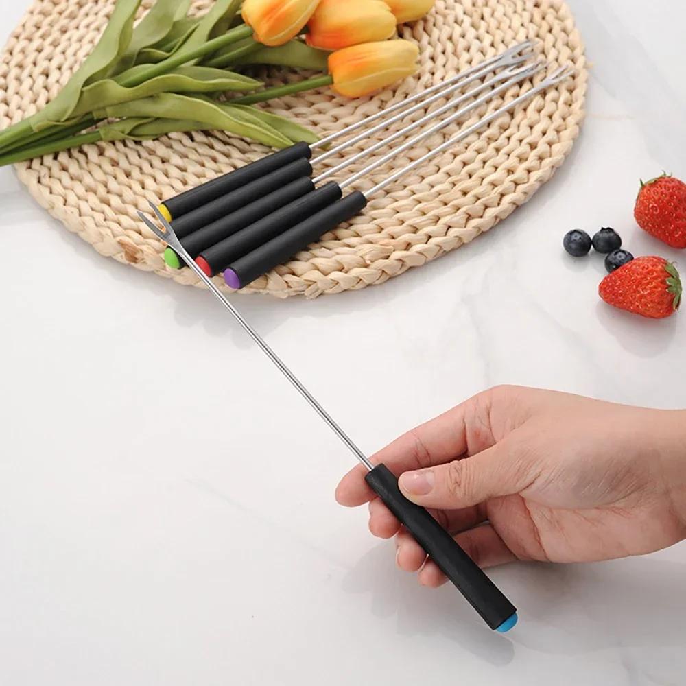 Forks Fondue Fork Skewers Marshmallows Sticks Picks Marshmallow Steel Cheese Stainless Chocolate Appetizer Roasting Cocktail
