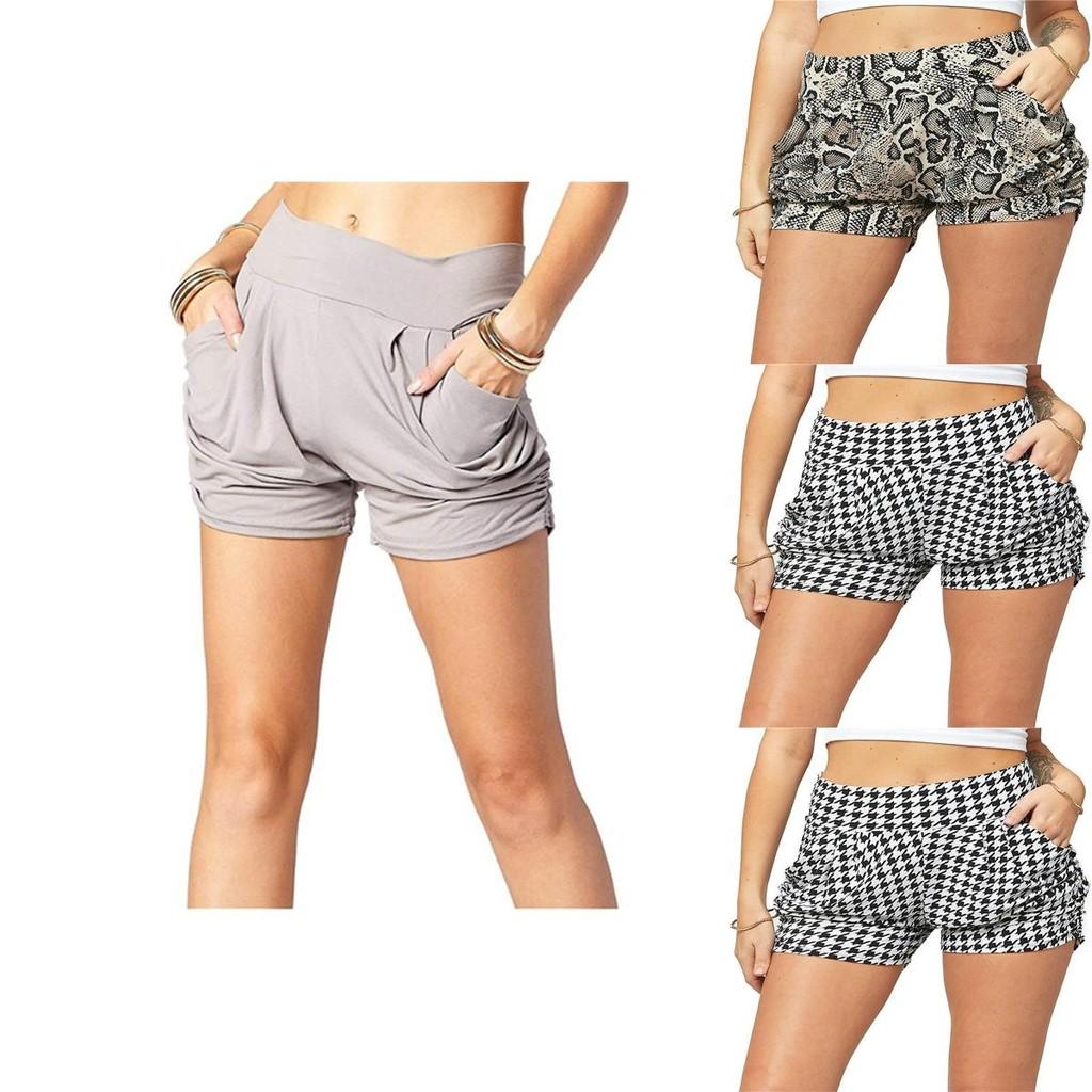 Stylish Women Summer High Waist Casual Shorts Featuring Pleated Design And Soft Material With Pockets