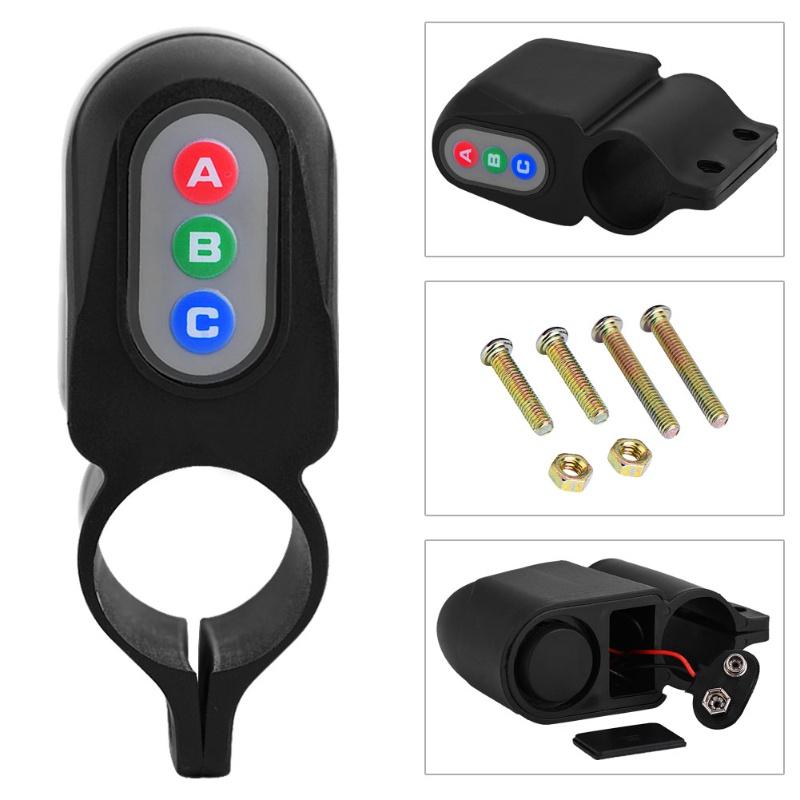 Black Cycling Bicycle Anti Theft Safety 4-Digit Code Lock Security Alarm Tool
