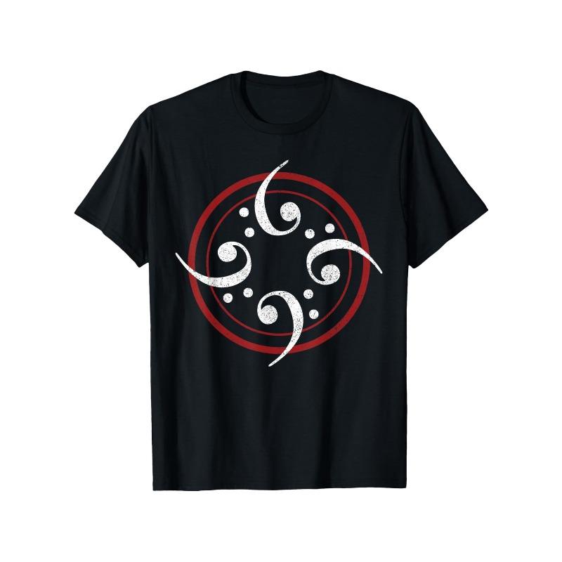 European Size Bass Clef T-Shirt - Bass Guitar Player Bassist Shirt Gift T-Shirt, Summer casual and comfortable T-shirt, fashionable round neck S чёрный