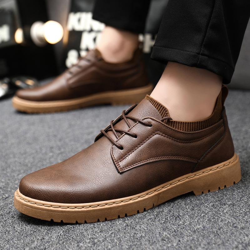 Casual Leather Shoes Trend Business Shoes for Men Platform Shoes Men Leather Original Casual New Designer Shoe Male Low Top Work