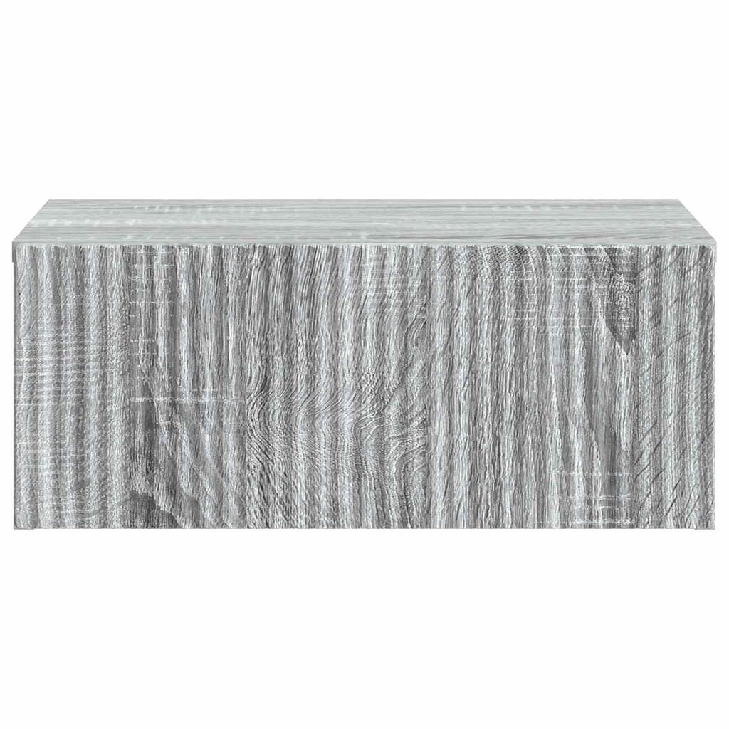 Wall Mounted Nightstand Grey Sonoma 49 x 34.5 x 20 cm