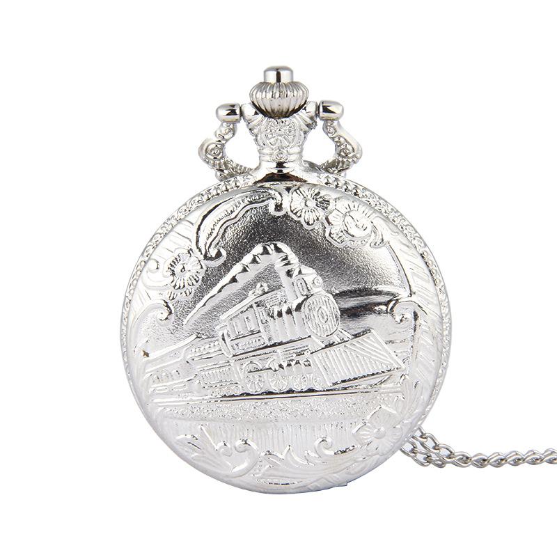 Retro Hot Sale Quartz Hollow Flip Watch Clock Pendant Vintage Train and Truck Chain Necklace Silver Gold Bronze Pocket Watches