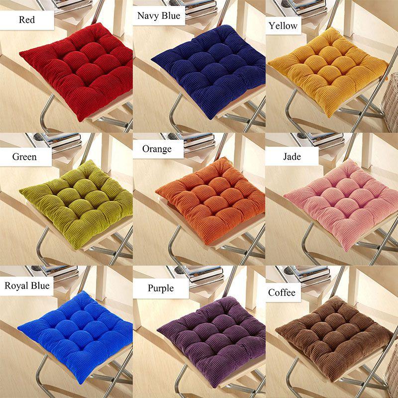 Pad Seat Removable Thick Soft Corduroy Cushion Pad Seat Chair Patio Home Sofa