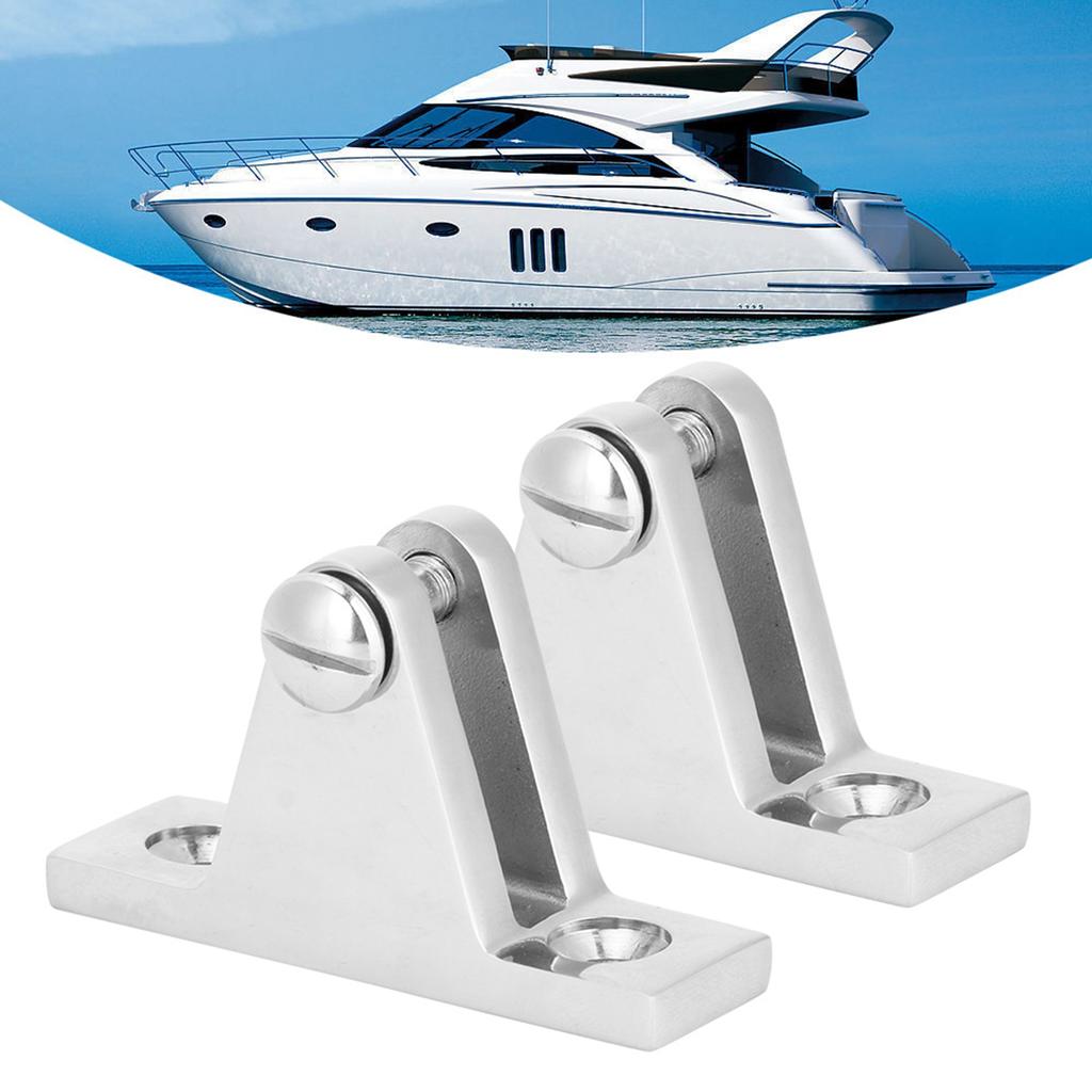2pcs Marine Hinge Mount Bimini Top Mountain Shape Pedal Hinge Pin Boat Fitting Deck Hardware