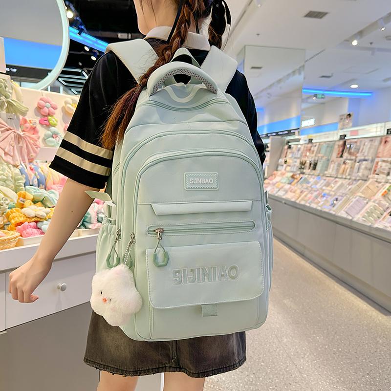 Student Letter Schoolbag Girls Large Capacity Backpack