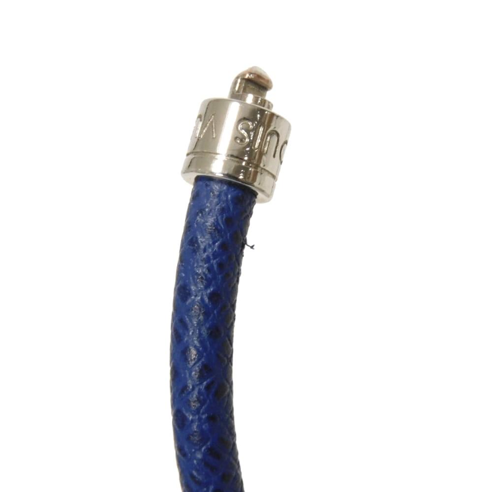 Used 12564 Neo Split Bracelet M8155D 7986 LV Logo Flower Blue Silver Taiga Rama Monogram Cobalt Men's from Japan