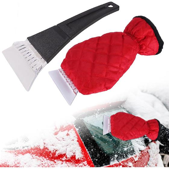Ice Scraper with Glove, No Scratch Ice Scrapers for Car Windshield, Windproof Warm Snow Scraper for Quick Snow and Ice Removal on SUV Truck Vehicle