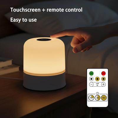 Touch Night Light Touch Adjustment RGB Rechargeable Outdoor Camping Light Atmosphere Light Family Children's Room Light