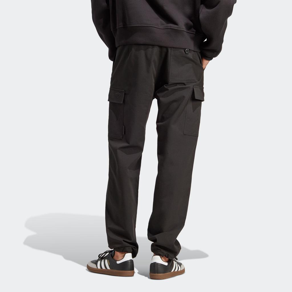 Adidas Originals Blue Version Series Solid Color Drawstring High Waist Cuffed Sweatpants Men Bottoms Black IA2456