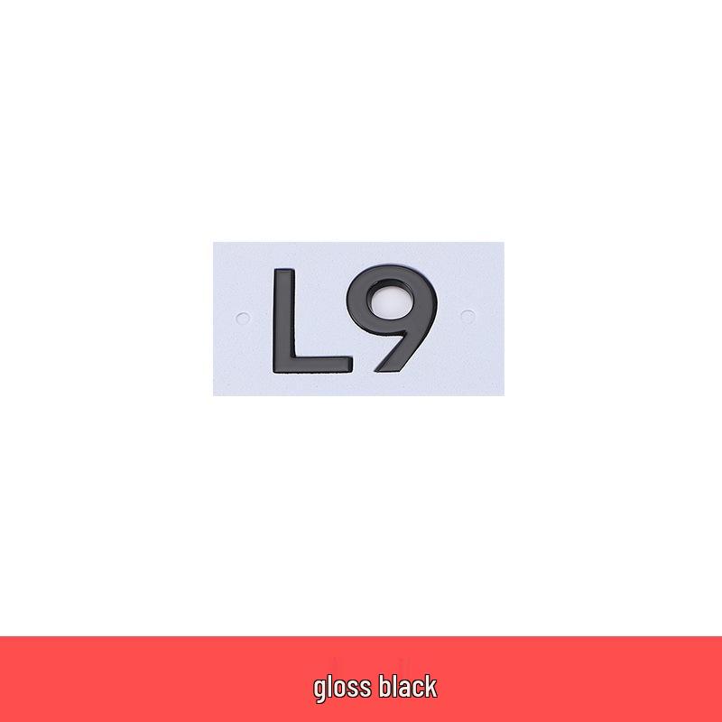 Ideal L9-L6 Black Tailgate & Hood Emblem Lettering Sticker Modification