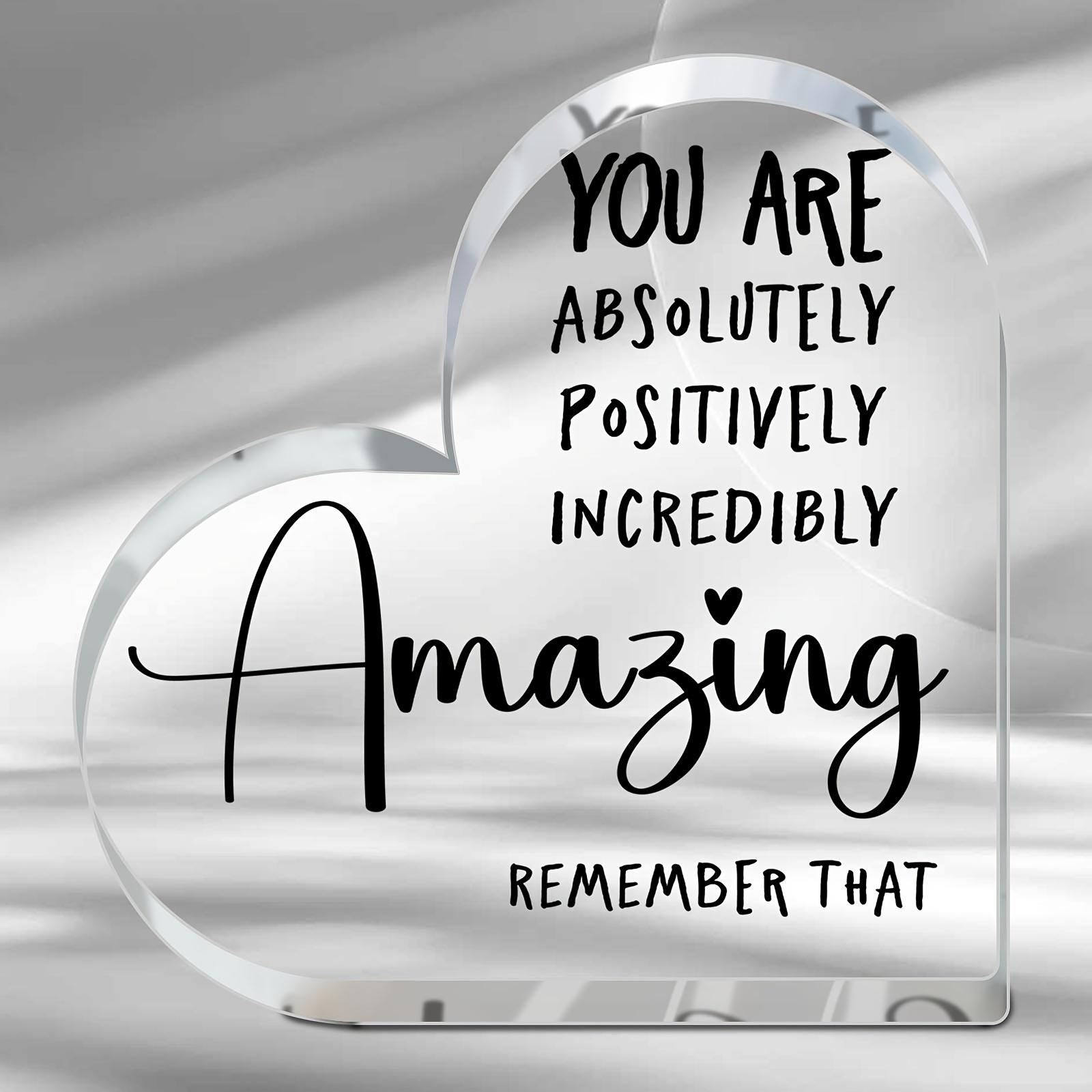 Encouragement Plaque, Gifts for Women, Inspirational Gifts for Coworker Friend Teen Bestie Sister, Cheer Up Hard Time Gifts Inspirational Plaques for 10*10cm