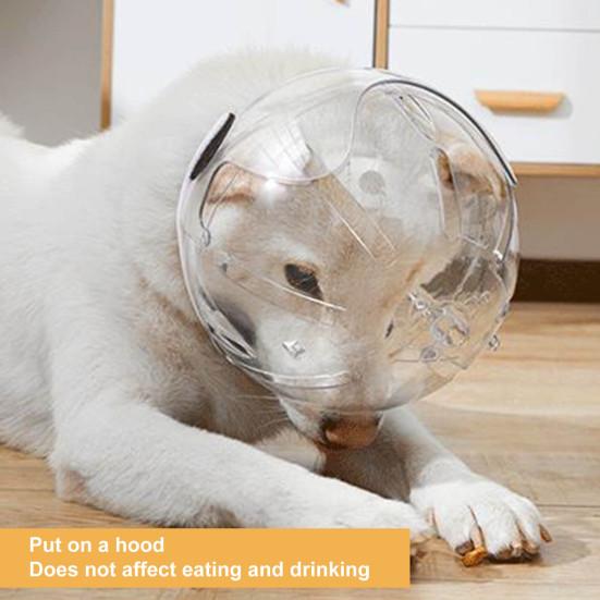 Pet Hood Anti-bite Breathable Adjustable Cat Muzzle Comfortable Transparent Cats Dogs Helmet Pet Supplies