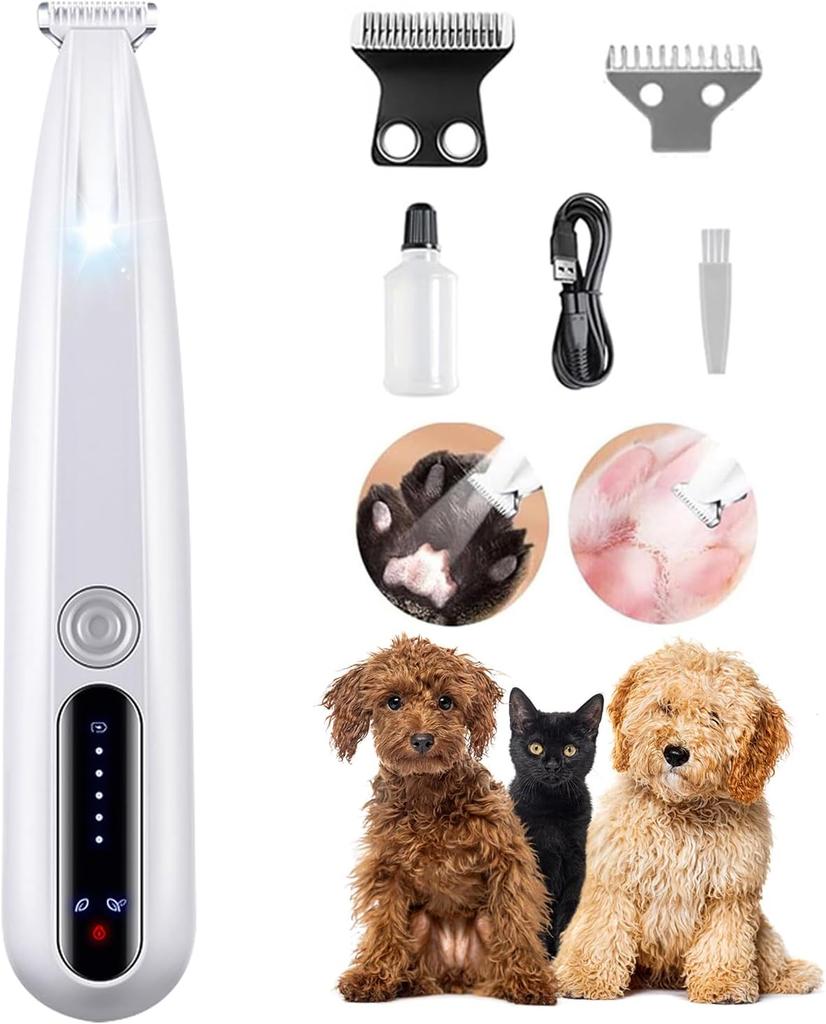 Luxury Rechargeable Electric Hair Trimmer for Pets Portable Waterproof Clipper for Cats Dogs Stylish Grooming Product Plastic