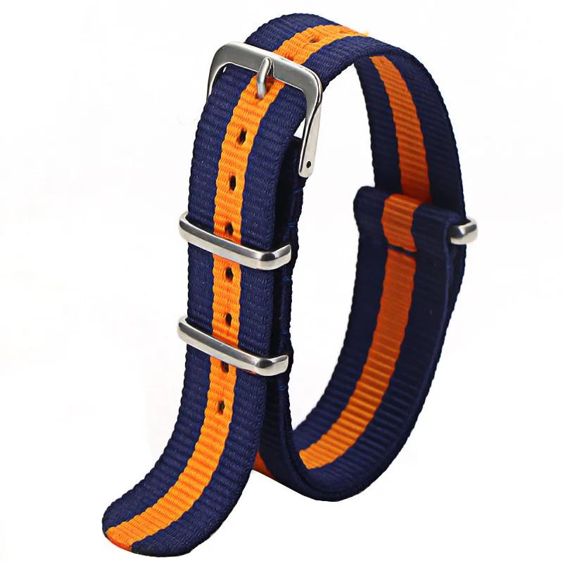 Sport Nylon Watch Band for Women&Men Watch Strap 18mm 20mm 22mm Army Sport Strap Fabric Nylon Watchband Buckle Belt