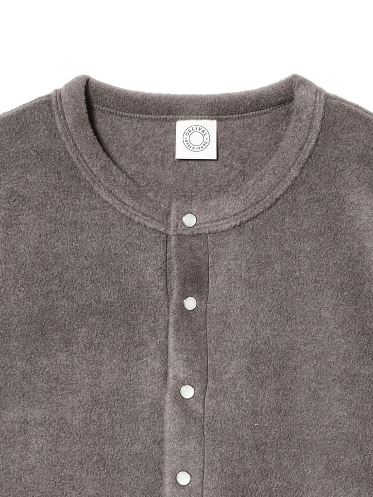 Ray Beams ORCIVAL Fleece Crew Neck TOP GREY 2 Cardigan, Women's,