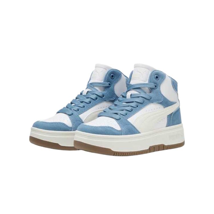 Puma Rebound Femme Retro Trend Non-Slip Mid-Top Sneakers Women sneakers Blue 402595-03