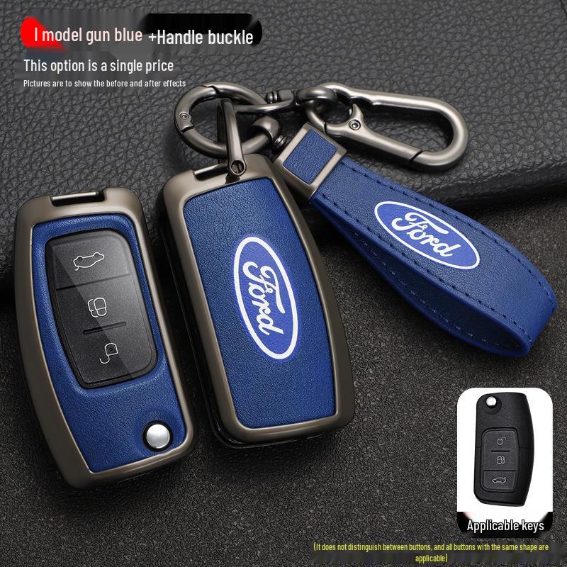 Key Case Cover Shell for Ford Fiesta, Focus (2009-2014), and 17 Years Ecosport Models