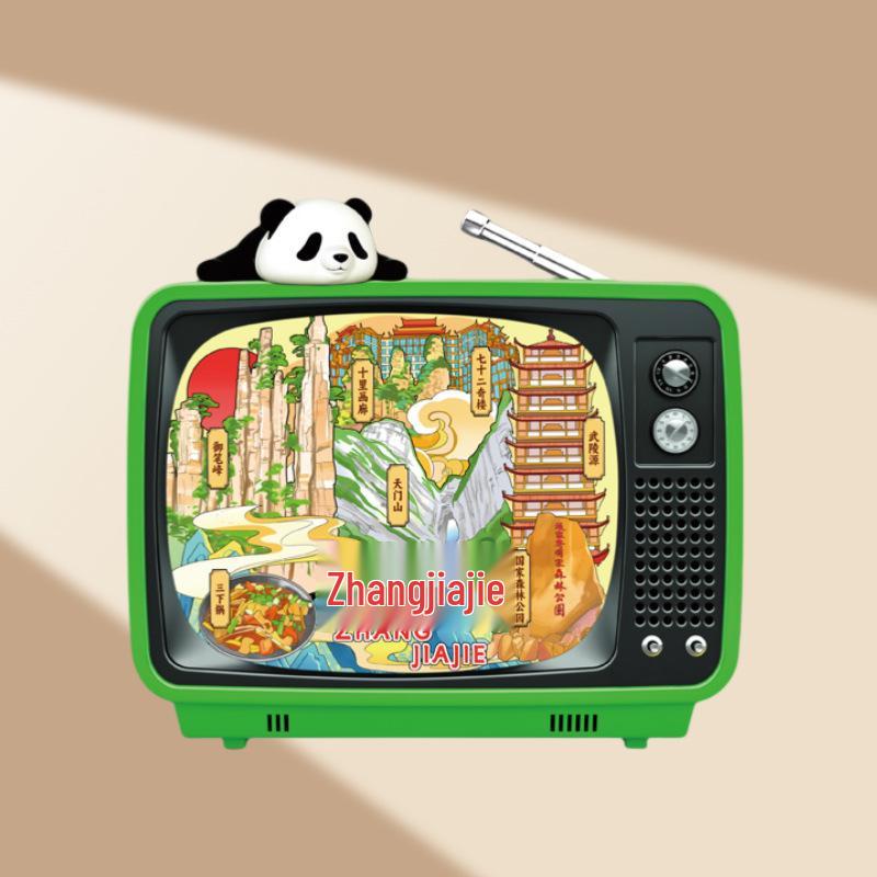 

Zhangjiajie 3D Metal & Wooden Magnet: Cultural City Souvenir, Kitchen Décor, Creative Guochao Tourist Gift