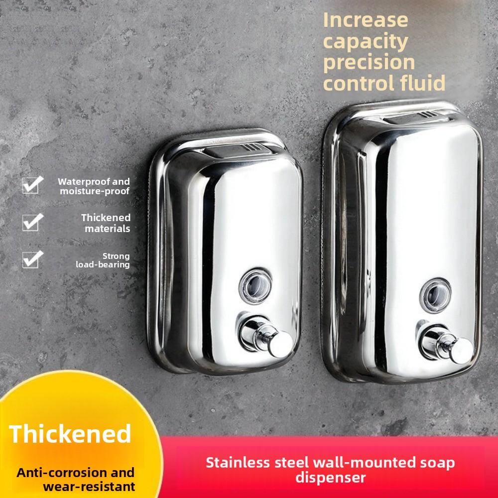 Stainless Steel Manual Soap Dispenser Refillable Hand Sanitizer Dispenser  Washroom