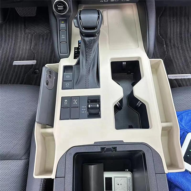 A16P-Interior Rubber Seat Crevice Storage Box Organizer For Toyota Land Cruiser Prado 250 LC250 2024 Accessories