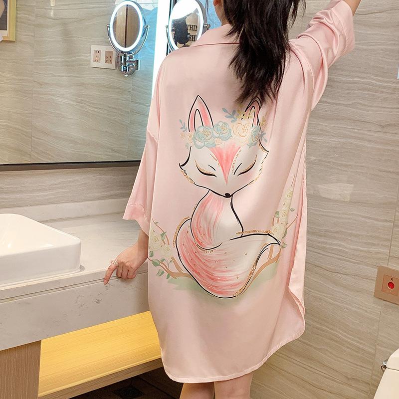 Women's Pajamas Plus Size Sexy Wild Leopard Print Nightgown Nightgown Short-sleeved College Students Homewear Women's Clothing