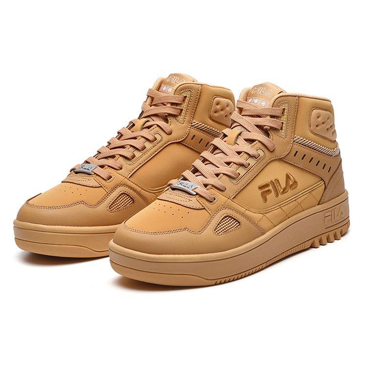 Fila High-Top Retro Basketball Shoes Men Sneakers Tan F12M141211FCL