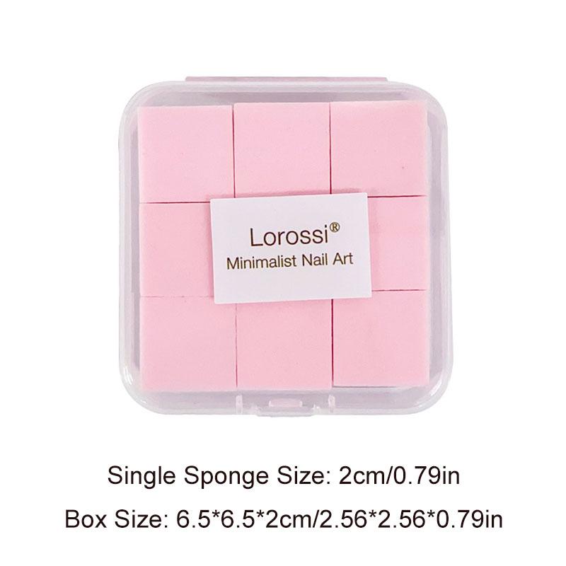 2Cm/0.79In Soft Nail Art Sponge 9Pcs/Box Nail Stamper Gradient Effect Painting Gel Halo Dyeing Tool Brush Diy Manicure Salon