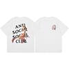 Difference Market Currency ASSC CLUB Hiroshi Fujiwara Lightning Series Printed Men's and Women's Loose Casual Short Sleeve T-Shirt