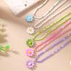 5pcs/set Bohemia Handmade Beaded Necklaces for Women Girls Colorful Flower Pendants Necklace Kid's Jewelry Gifts