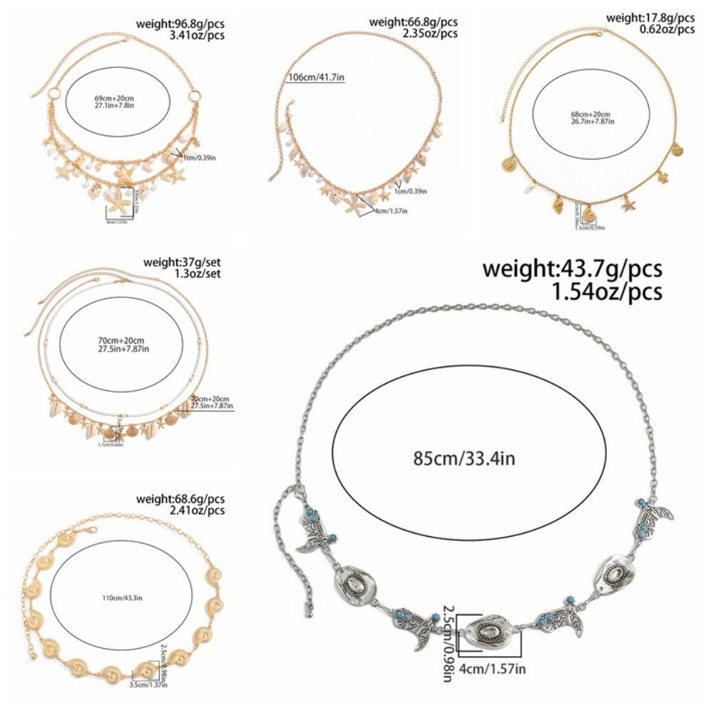 Imitation Pearl Conch Pendant Waist Chain Bohemia Style Body Chain Beach Shell Waist Chain  Women