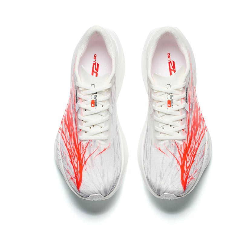 Anta Scarpe da Corsa SE per Uomo con Cadenza Zona 2 Basso Profilo Bianco Papiro/Rosso Scuro Vivace al Neon 912645529-9