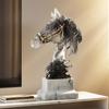 Sculpture Horsehead Ornament Great Strong War-Horse Sculpture Office Wine Cabinet Decor Ornaments Horse Head Statue Home Decor