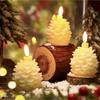 Warm Color Light LED Candles Flameless Electronic Candle Pine Cone Candle Light  Daily Night Use