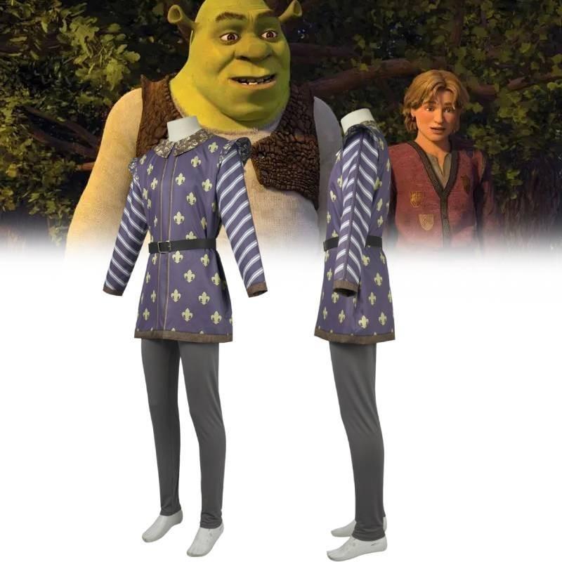 Shrek 3 Prince Charming Cosplay Costume Polyester Blend For Men 2024 Summer