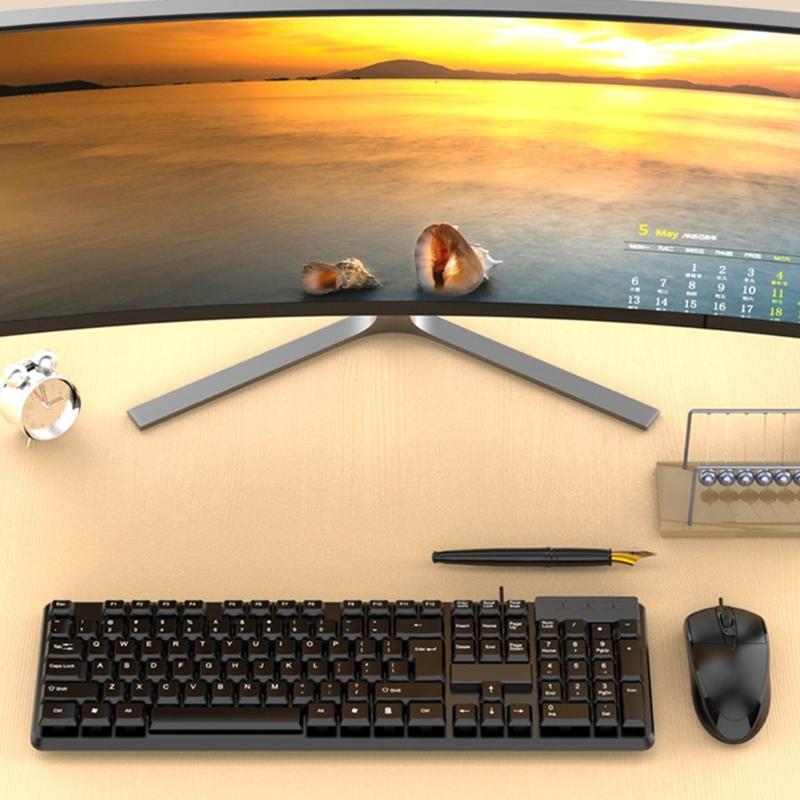 Corded Keyboard and Mouse Corded Keyboard and Mouse Combo USB Keyboard and Mouse Set for School Office Business Gaming