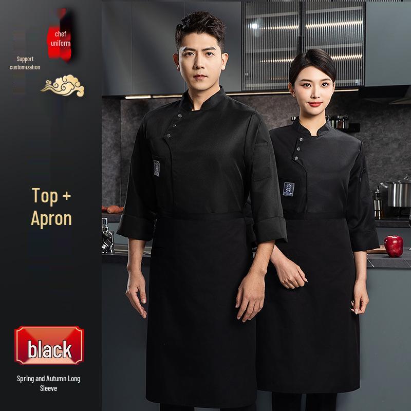 Lightweight Summer Chef Uniform with Three Buttons