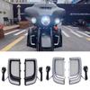 Motorrad LED Tagfahrlicht Blinker Verkleidung Untere Gitter Für Harley Touring Street Electra Glide CVO Limited 2014-2022