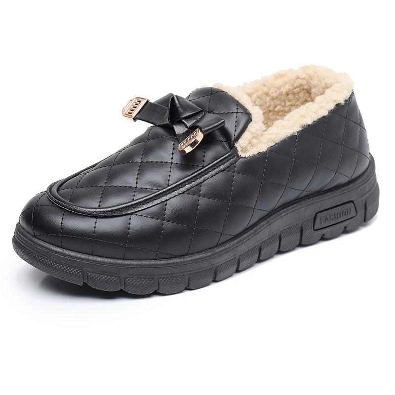 Damen Wasserdichte Winterstiefel, Dicke Sohle Rutschfest Warm Faux-Fur Gefüttert Schneestiefeletten, Bequeme Freizeitschuhe für Damen