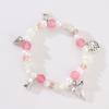 Elastic Love Heart Charm Bracelet with Magnetic Buckle Jewelry Accessory for Easy Wear and Adjustable Fits Daily Use