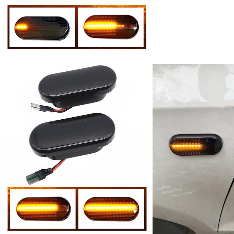2pieces Dynamic Led Turn Signals Side Marker Light Lamp for VW Volkswagen Bora Golf 3/4 Passat 3B Polo 6N Sharan Vento T5 SEAT