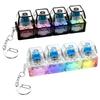 Clavier RGB Léger Fidget Switch Mécanique Porte-clés Portable EDC Anti-stress Charme de Sac Esthétique Cadeau Tech pour Enfants Adultes Cadeau d'Anniversaire pour Enfant