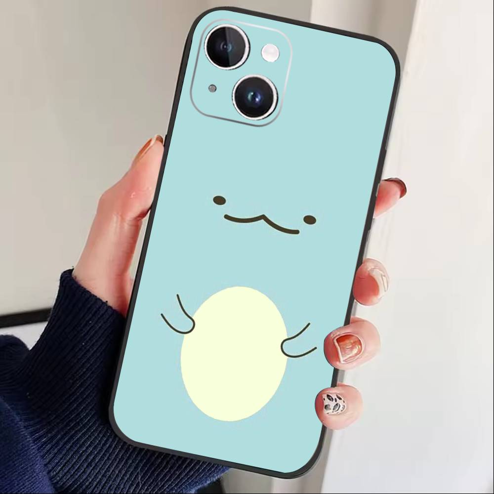 

D-Sumikko Gurashi Phone Case For iPhone 16,15,14,13,12,17,Pro Max,Plus Silicone Black Case iPhone12PRO