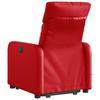 Electric Recliner Chair with Lift Function Red Faux Leather