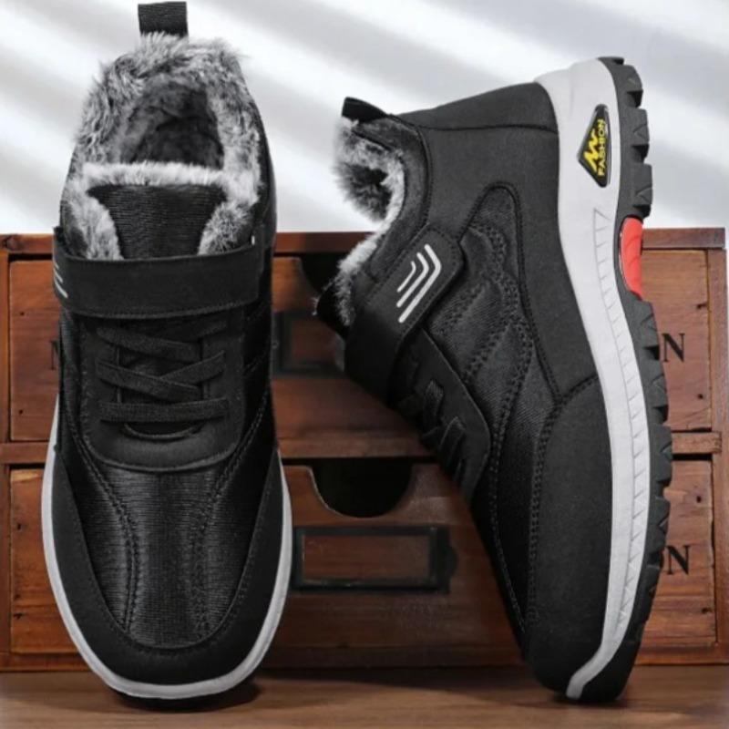 Winter Men's Shoes Outdoor Anti Slip Snow Boots Plush Warm Cotton Shoes Waterproof Leather Casual Shoes Winter Sneakers for Men