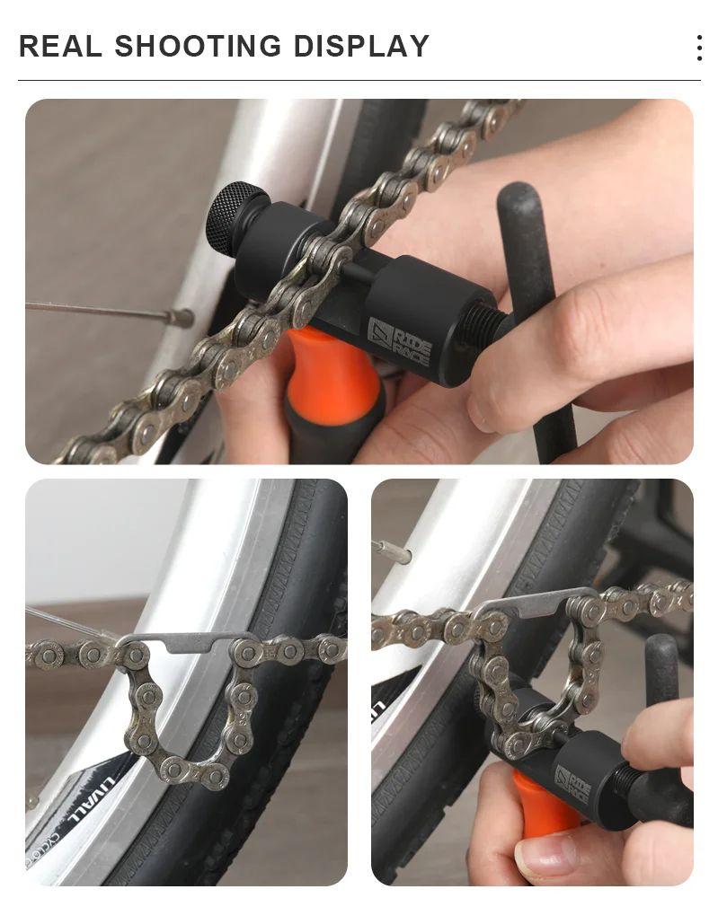 RIDERACE Fahrradkettenstift-Entferner MTB-Fahrrad-Verbindungsbrecher-Splitter-Reparaturwerkzeug für Rennrad-Kettenextraktor-Schneidgerät