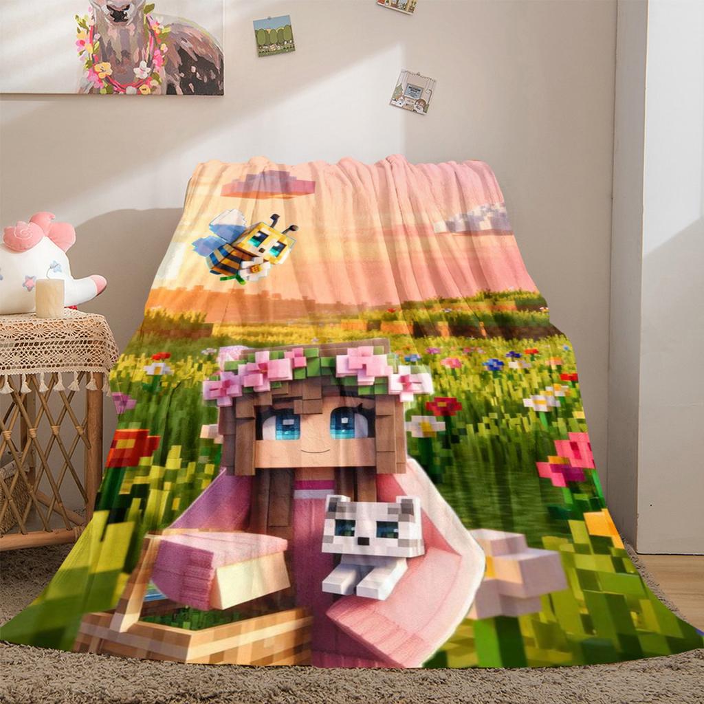 Classic Entertainment Sandbox Xbox Games Minecraft  blanket, home warming, four season bed decoration, sofa cover, flannel throwing blanket K2